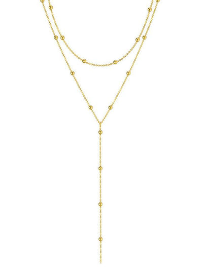 Geometric Tassel Bead Necklace