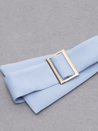 One-Shoulder Belted Bodycon Dress