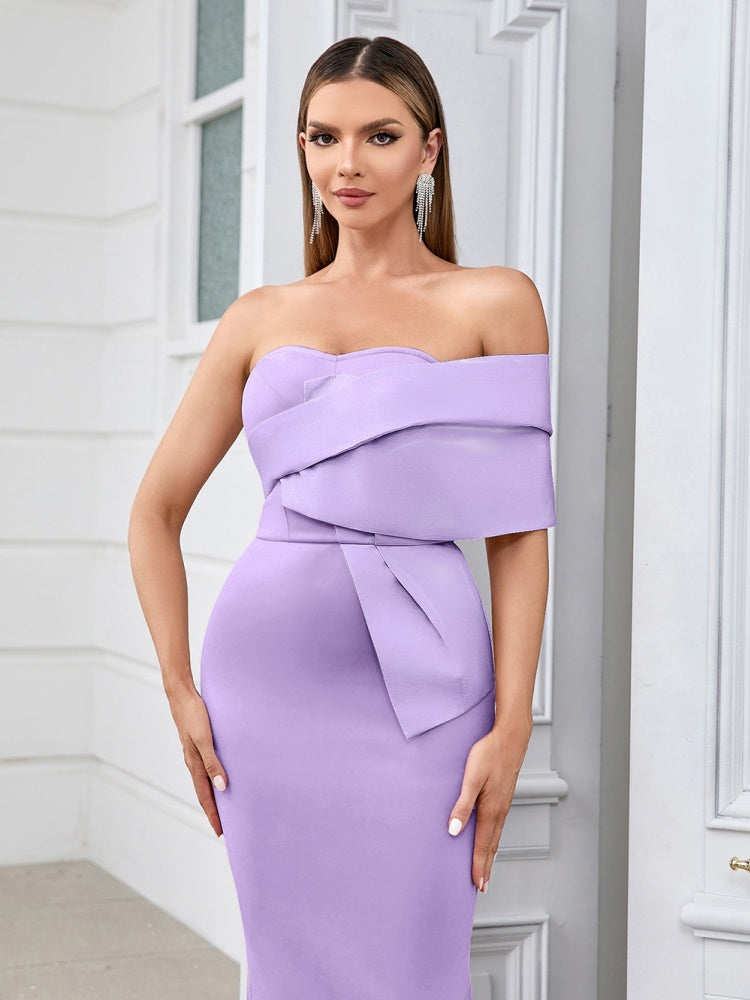 Strapless Patchwork Bodycon Dress