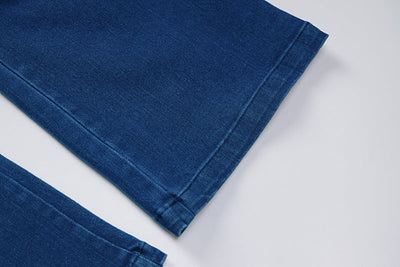 Denim Lapels Jumpsuit