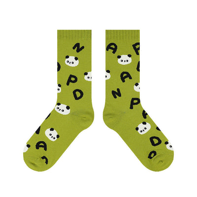 Cartoon Panda Pattern Cotton Socks