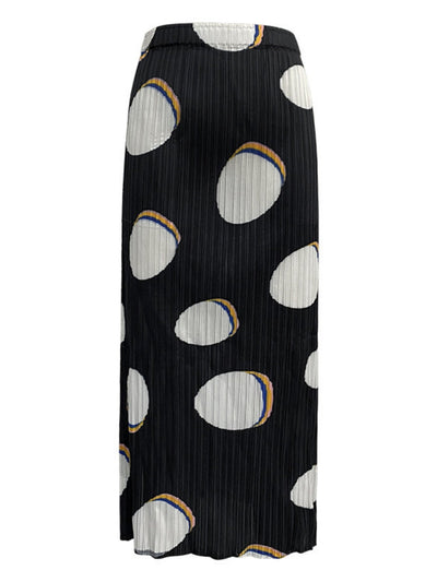 Slim-fitting printed long-sleeved skirt  set