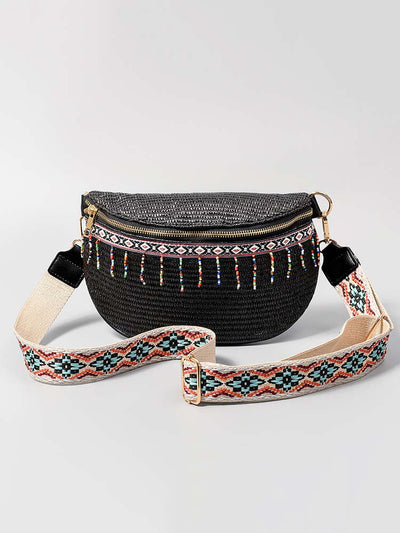 Grass Woven Chest Bag