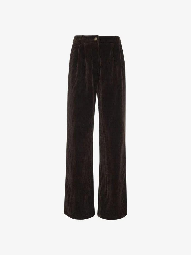 Retro Corduroy Wide Leg Pants Set