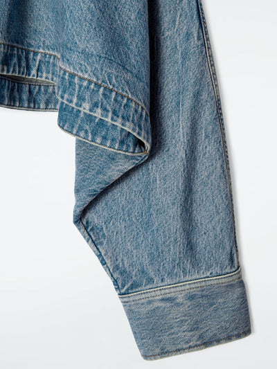 Oversized Cropped Denim Jacket