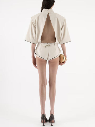 Open Back T-Shirt Jumpsuits