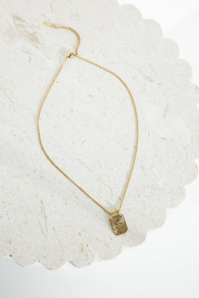 18k Gold Plated Snake Shine Necklace Gold