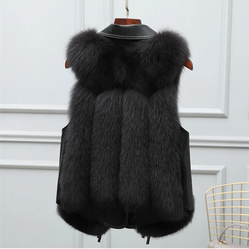 Ivory Frost Luxe Faux-Fur Vest