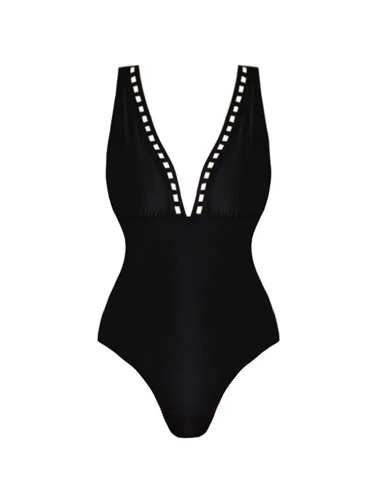 Sexy Cutout Swimsuit with Mini Skirt Set