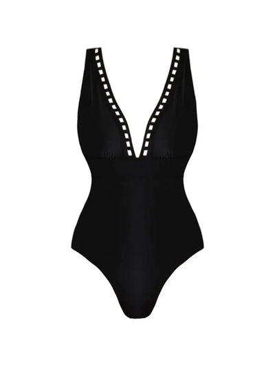 Sexy Cutout Swimsuit with Mini Skirt Set