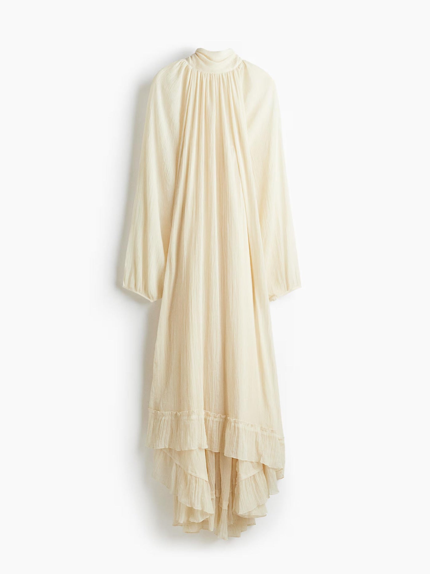 Textured High Neck Maxi Dress