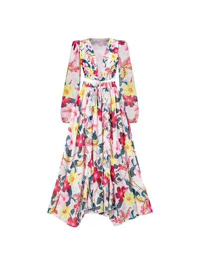 3D Floral Cutout Swimsuit One Piece Set