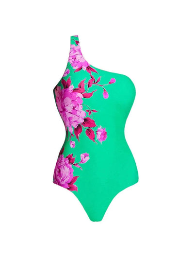 One-Shoulder Printed Monokini Set