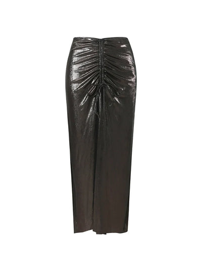 Pearl Cutout Swimsuit with Wrap Skirt Set