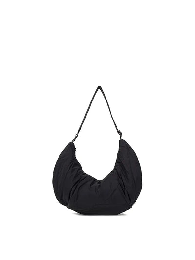 New Lightweight Ruched Hobo Crossbody Bag