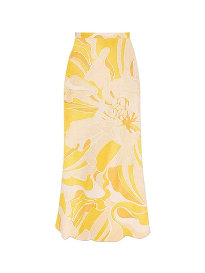 3D Floral Strapless Solid One-Piece Swimsuit