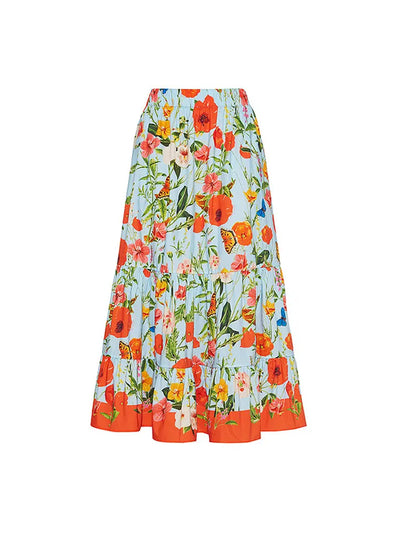 Floral Puff Sleeve High-Waist Bikini Set