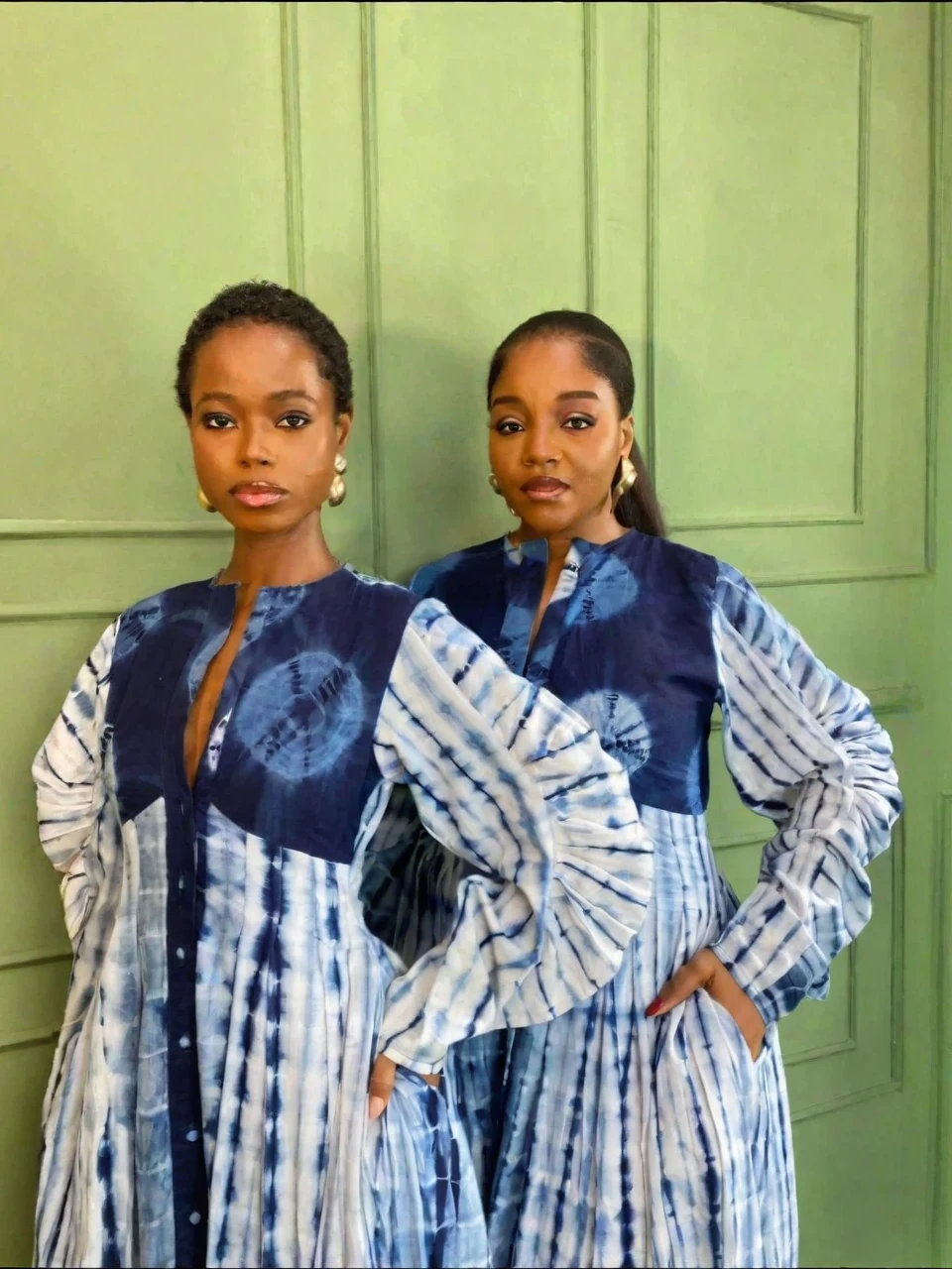 Blue Tie-Dye Maxi Dress