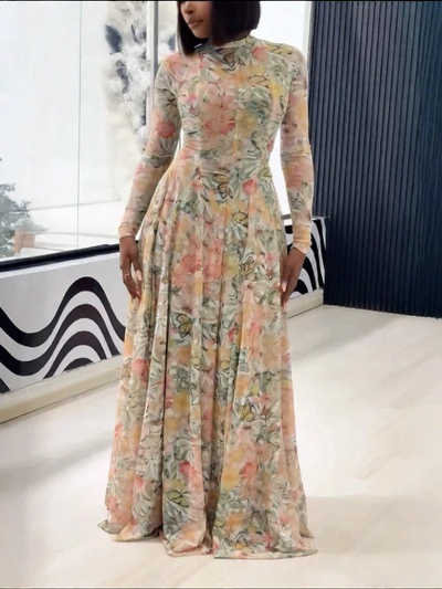 Verve Floral Butterfly Bloom Maxi Dress