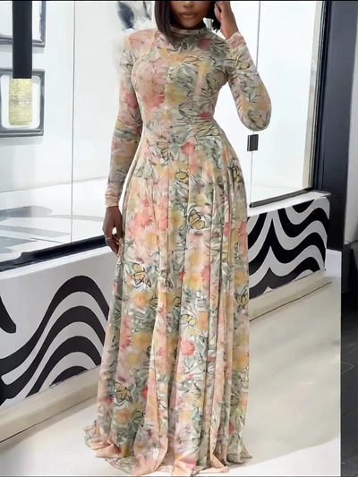 Verve Floral Butterfly Bloom Maxi Dress