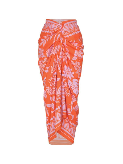 Floral One Shoulder Cutout Swimsuit Set