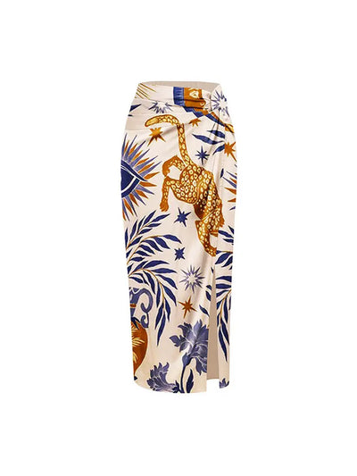 Boho Print Tie-Up Bikini Set