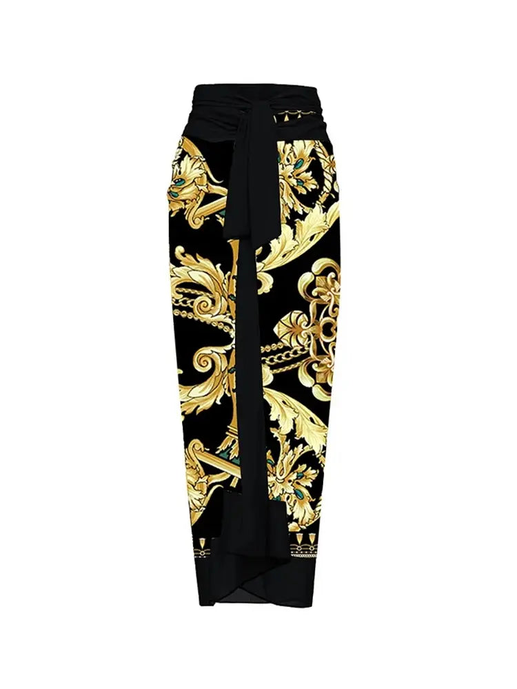 Reversible Retro Print One Piece Swimsuit