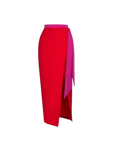 Colorblock Bow Tie Bikini Swimsuit Set