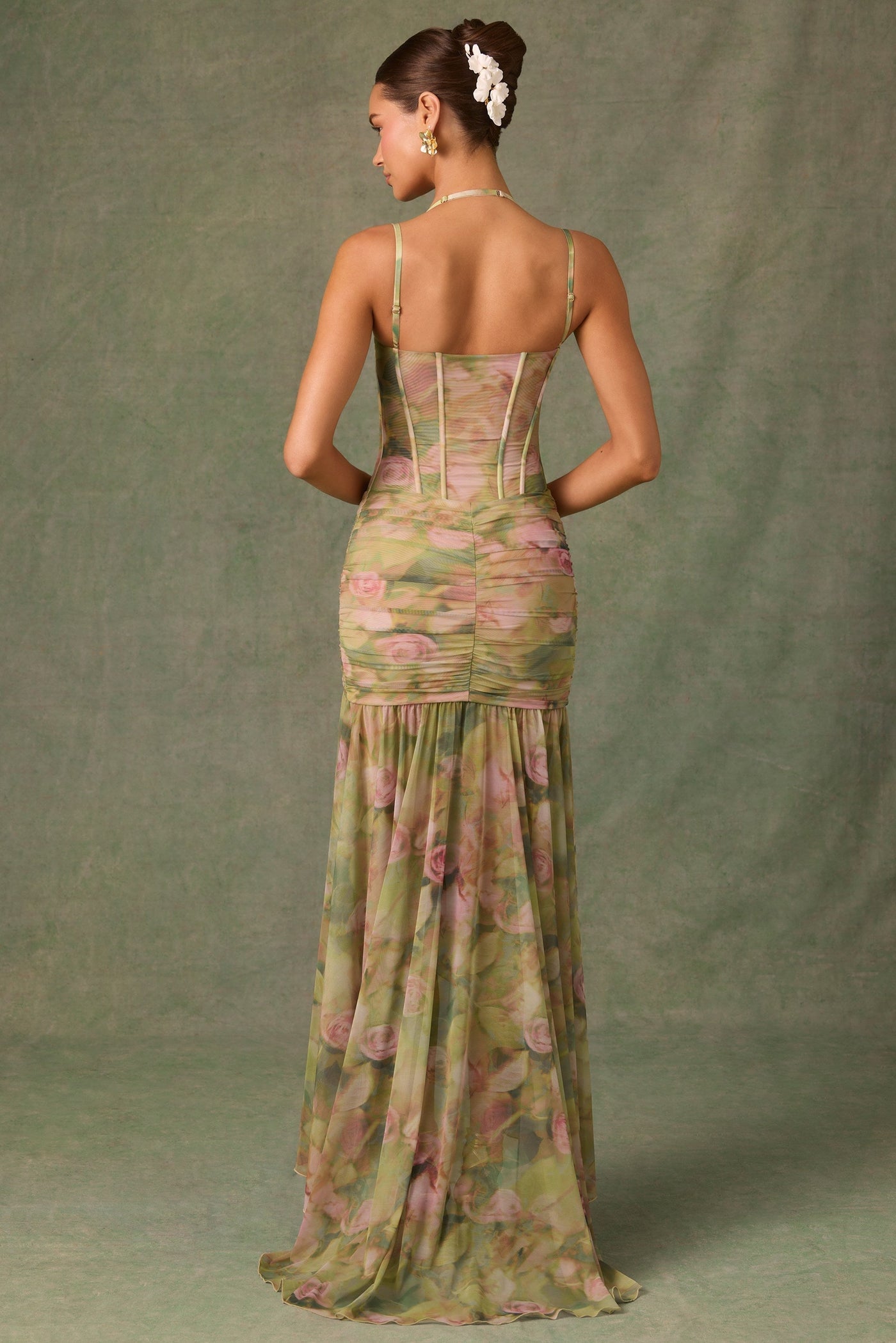 Robe Jardin d’Été – Corset Romantique Fleurs Pastel