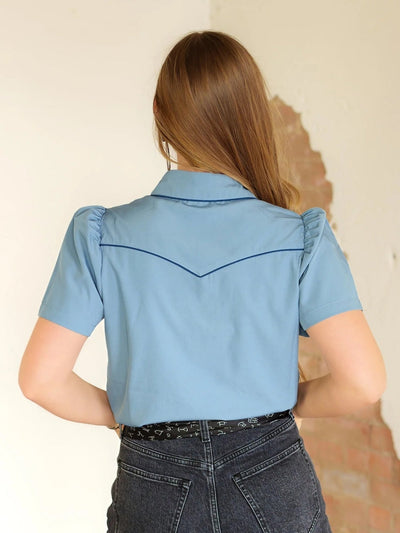 Azure Western Charm Blouse