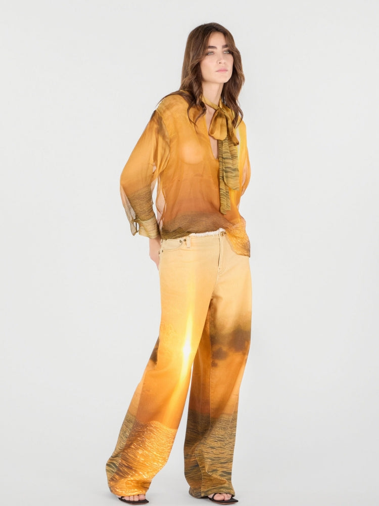 Sunset Print Jeans