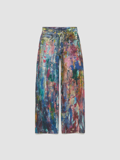 Multicolor Painter-Print Jeans