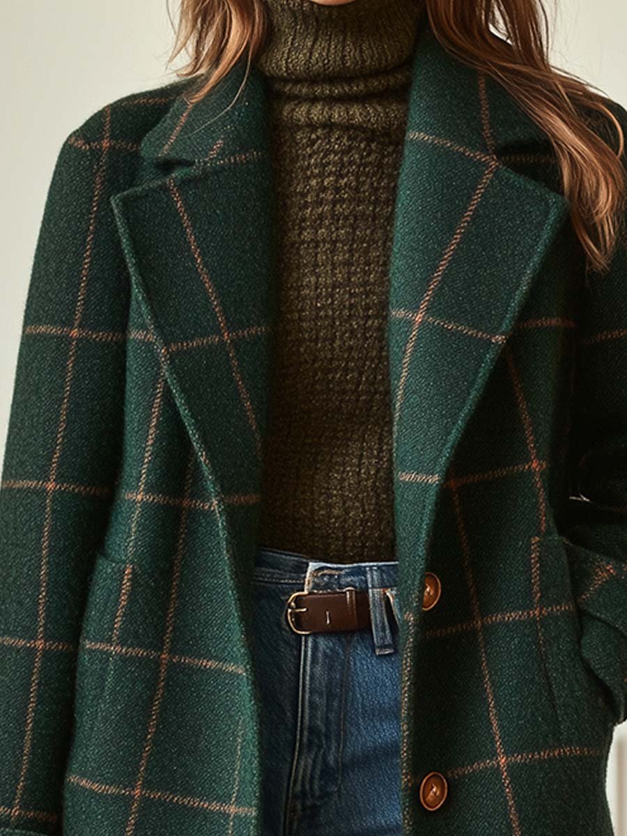 The Rosalyn Plaid Coat| Vintage Charm Meets Modern Power