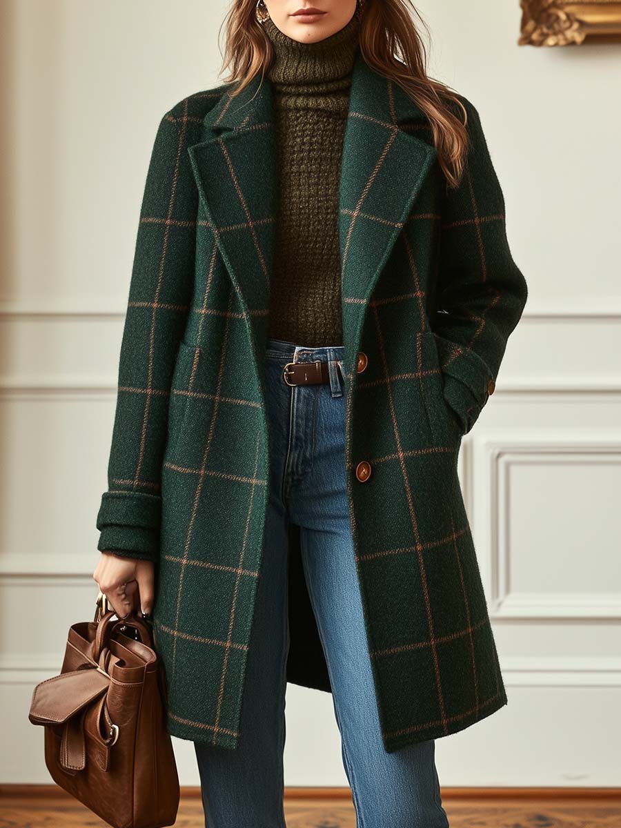 The Rosalyn Plaid Coat| Vintage Charm Meets Modern Power