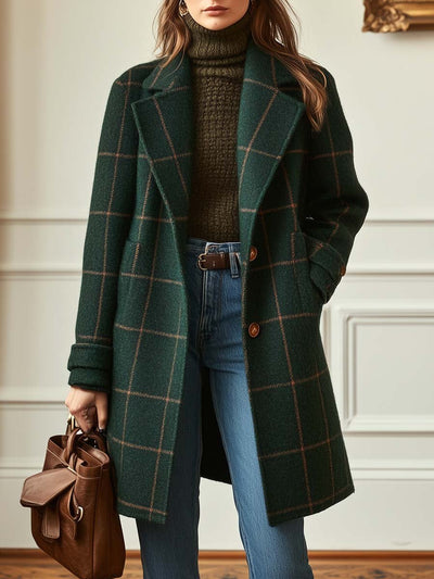 The Rosalyn Plaid Coat| Vintage Charm Meets Modern Power