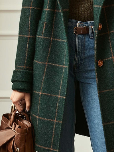 The Rosalyn Plaid Coat| Vintage Charm Meets Modern Power
