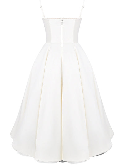 White Tulle Midi Dress